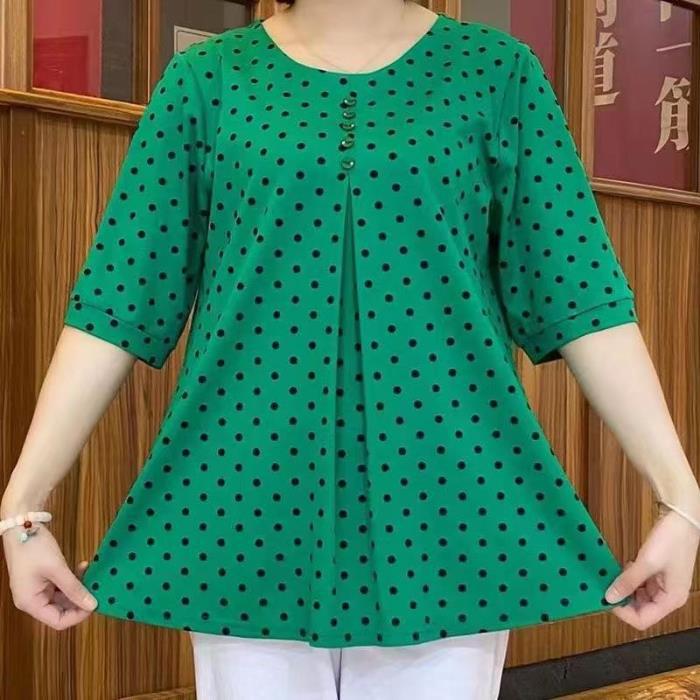 【L-5XL】Ženski top s točkastim izrezom